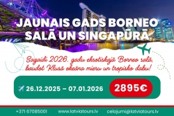 Jaunais gads Borneo salā un Singapūrā! Latvia Tours